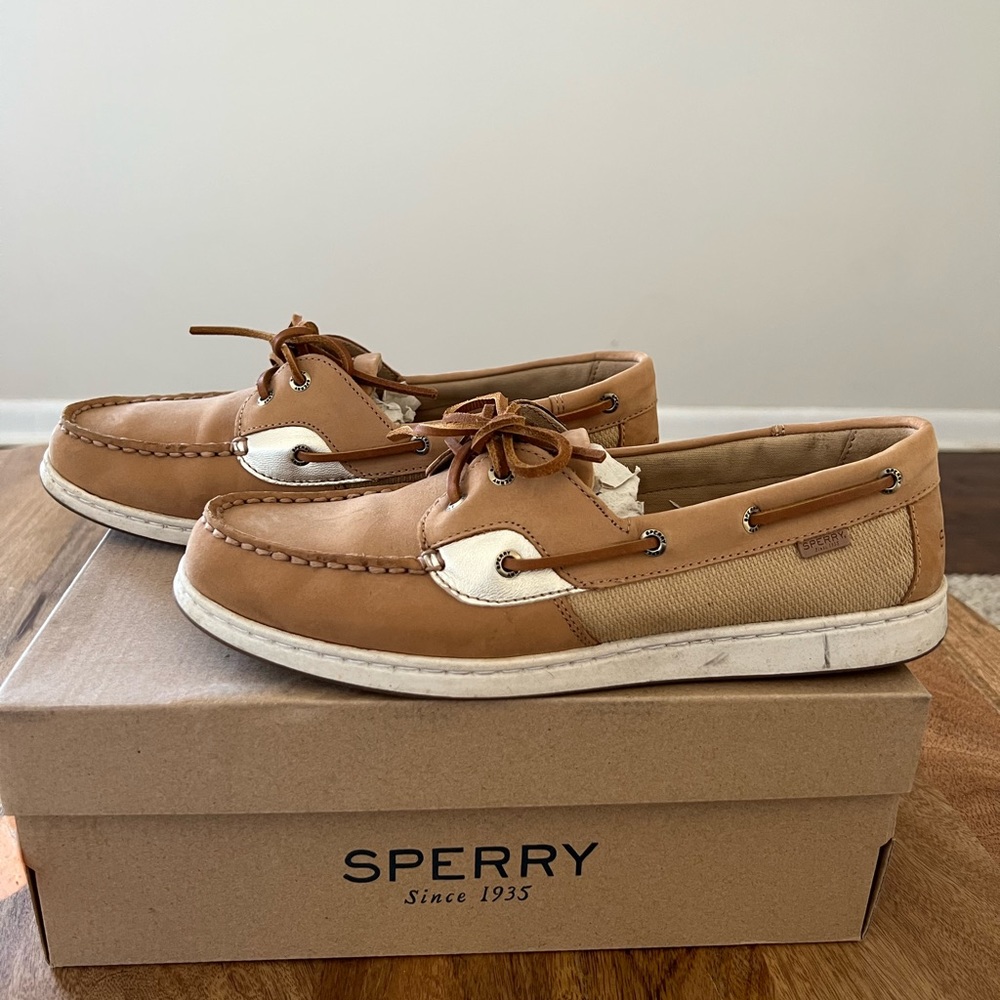 Sperry Coastfish Boat  in tan/gold 10